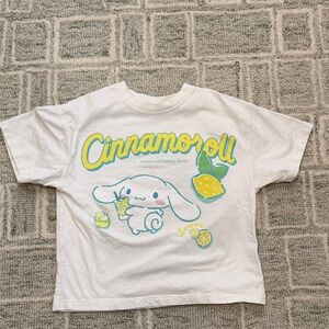 Zara White Tee with Cinnamoroll and Lemon Design